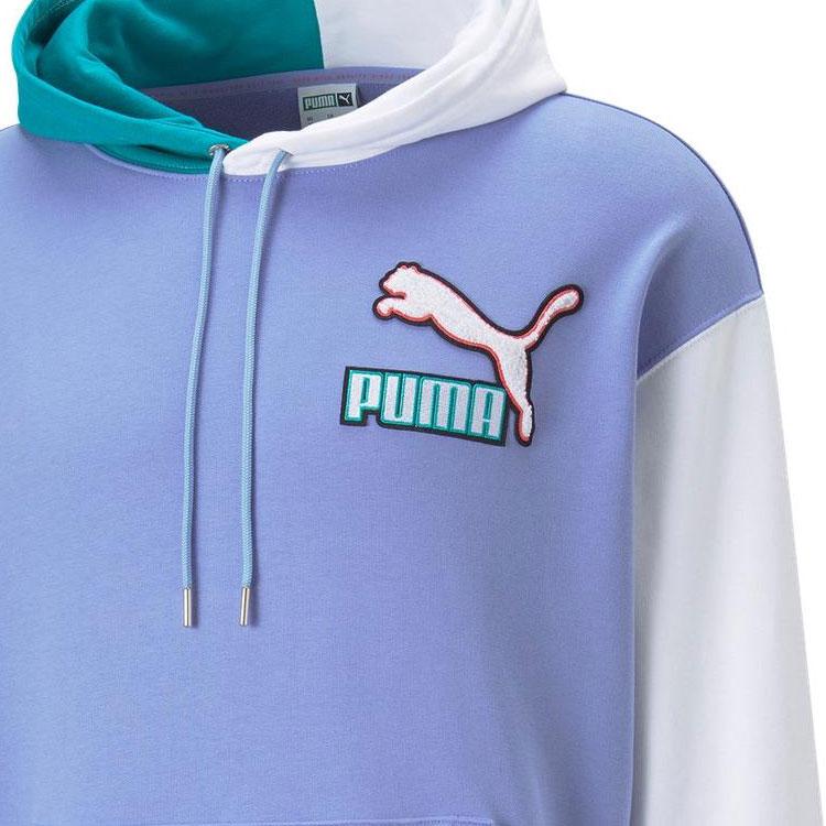 PUMA Fandom Hoodie With Logo Print And Color Block Design Men Tops 537749-23