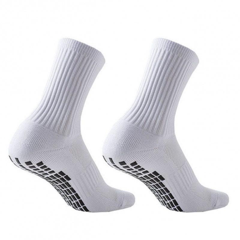 Men's Breathable Non-slip Shock-Absorbing Solid Color Sports Socks for Football & Basketball