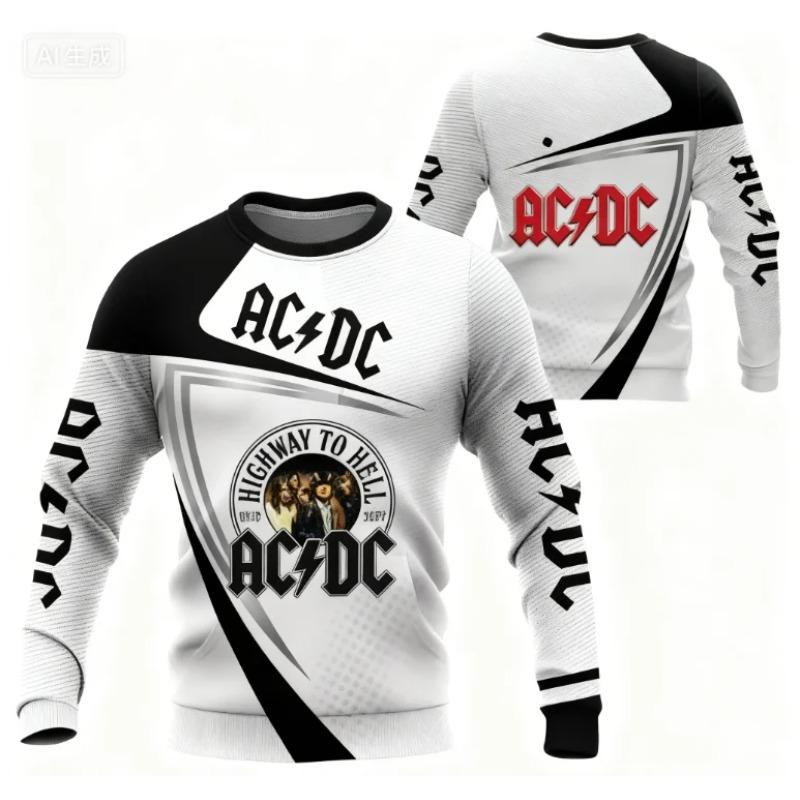 Casual Loose Top Fashion Printed Long Sleeve Crew Neck T-Shirts Men’s