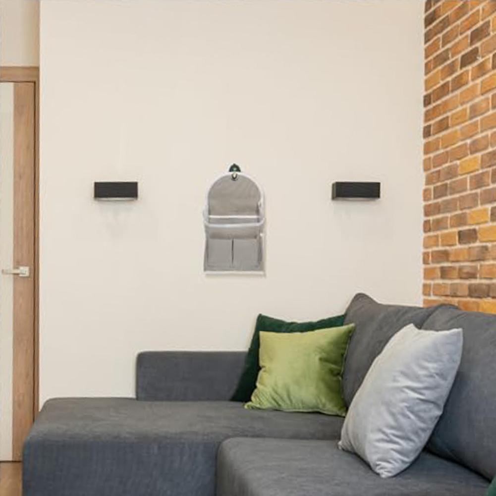 Wandmontierte platzsparende Aufbewahrungstasche, geeignet für Badezimmer, Schlafzimmer, Wohnheim, mit mehreren Fächern und Leinen-Baumwollmaterial