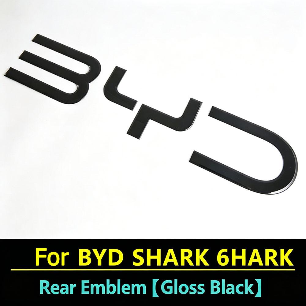 For BYD Shark 6 Pickup Right-Hand Drive Black Warrior Emblem Car Front Emblem Rear Badge Stickers Decoration Accessories