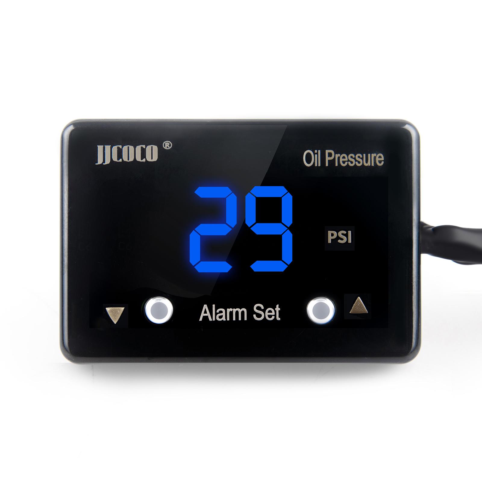 

JJCOCO MINI 12v Oil Pressure Gauge Red/Blue Display With 1/8NPT 0-1.6MPA (0-232PSI) Sensor With Beep Alarm синій