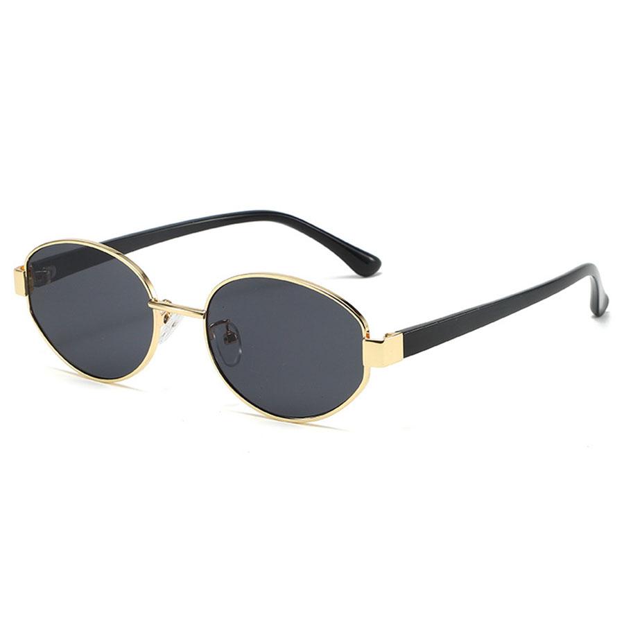 Retro Oval Sunglasses Women Trendy Metal Sun Glasses Men Outdoor Fashion Decorative Sunshade Eyewear Uv400 Luxury Brand Design