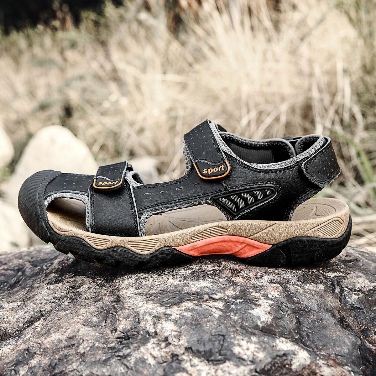 Мужские сандалии из натуральной кожи большого размера — фото 7