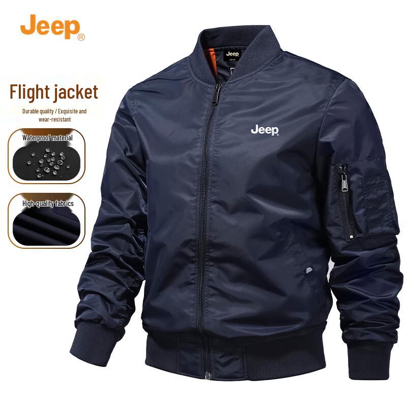 JEEP Men's Baseball Collar Bomber Jacket