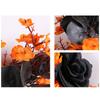 Halloween Moon Cat Wreath Simulation Hanging Pendant Autumn Rustic Crafts Spooky Halloween Decorations for Home Party