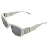 Balenciaga Silver Rectangular Ladies Sunglasses Bb0311sk 003 53