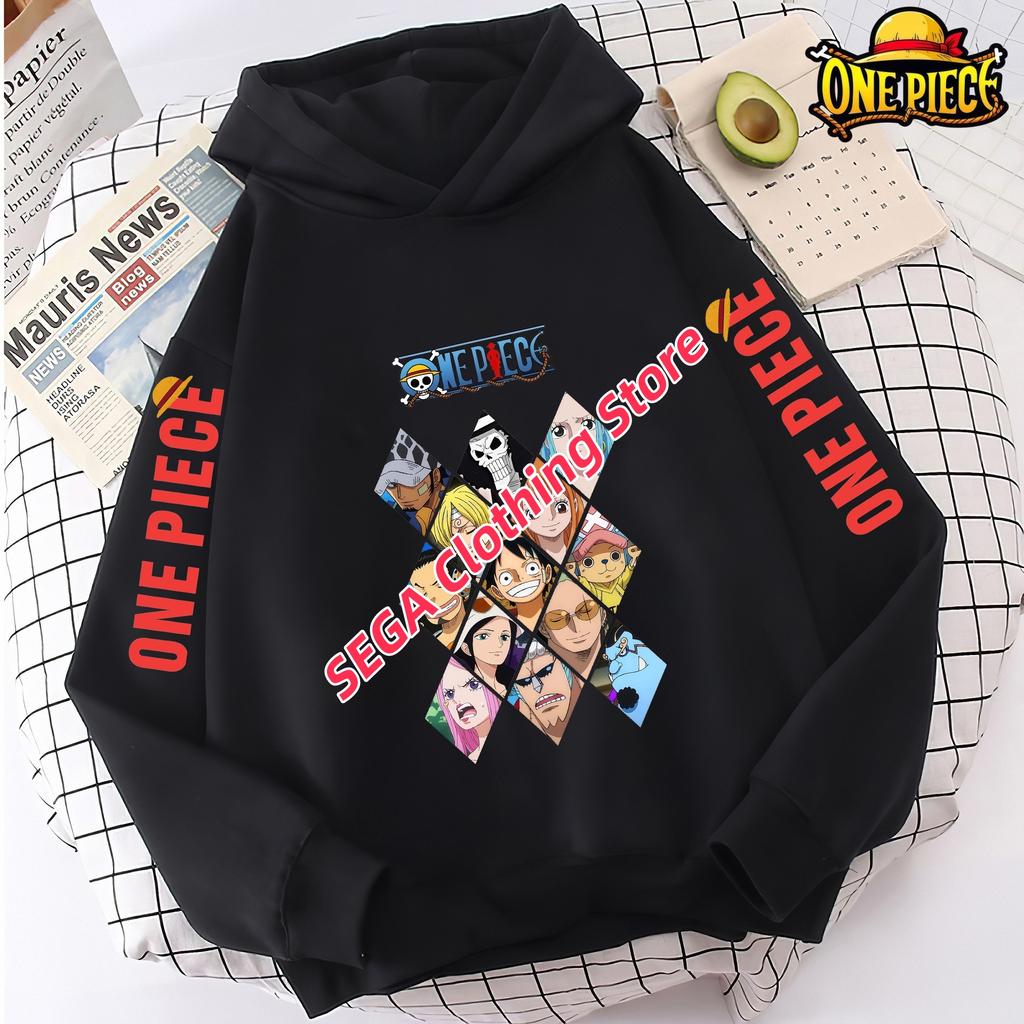 Spring Autumn Luffy Zoro Boys Girls Sweatshirt Hooded Pullover Anime One Piece Hoodies Casual Streetwear Costume Fashion Tops