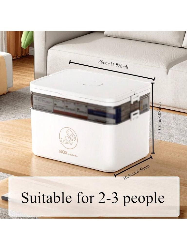 Portable Large Capacity Emergency Medical Kit Household Medicine Chest Multi-Layer Drug Storage First Aid Supplies Organizer