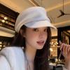 Wool Blend Peaked Cap Sloping Brim Beret Hat Fashion Newsboy Cap  For Women