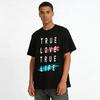 Brush Stroke Print Color Block Casual Short Sleeve T-Shirt Pure Cotton T-shirt