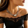 European & American Multi-layer Chain Light Luxury Metal Punk Hip Hop Necklace Bracelet