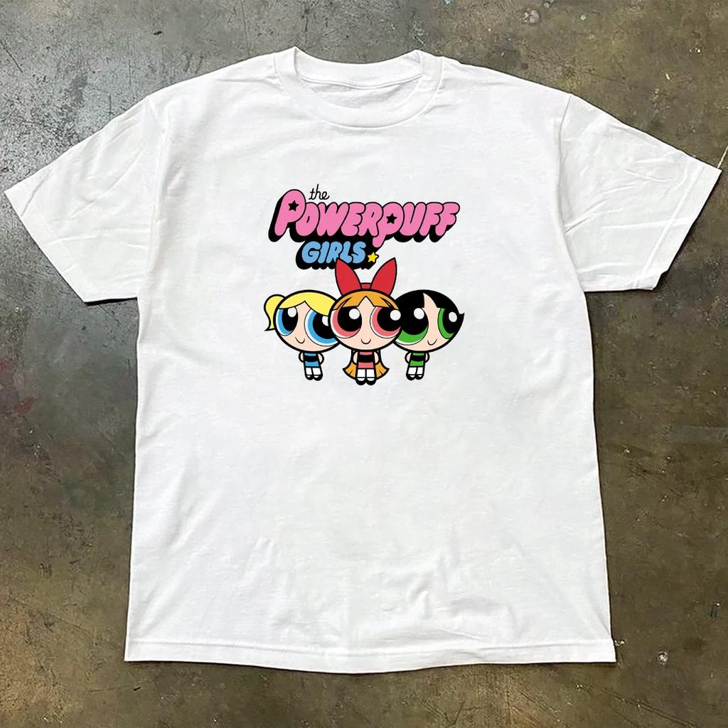 The Powerpuff Girls Anime T-Shirt High Street Hip Hop Heavy Cotton Short Sleeve Graphic T Shirts ProChoiceThermal Shirt Harajuku