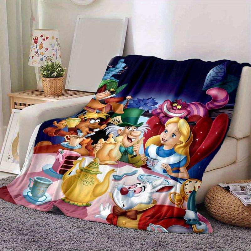 

1pc, Wonderland Adventure Blanket - Perfect for All Seasons, Soft Flannel Throw Blanket - Versatile & Cozy for Bedroom, Living Room, Travel, 100x150cm