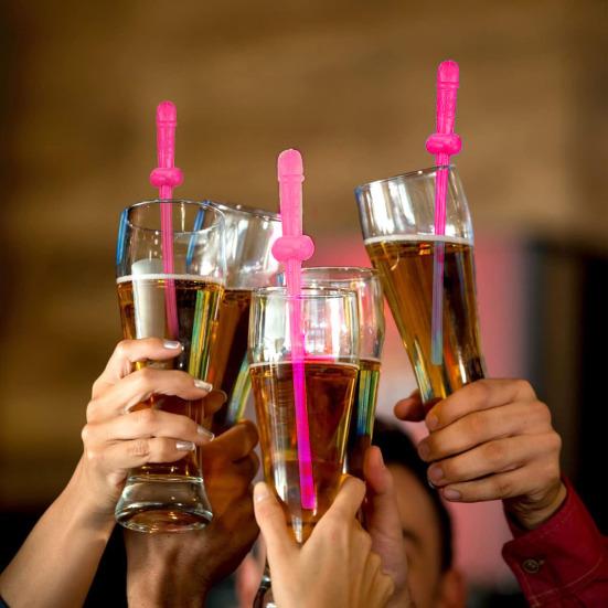 10/20Pcs Bachelorette Party Willy Straws Funny Drinking Straws for Girls Night Out Reusable Food Grade Plastic Straws Party Home Bar Accessories