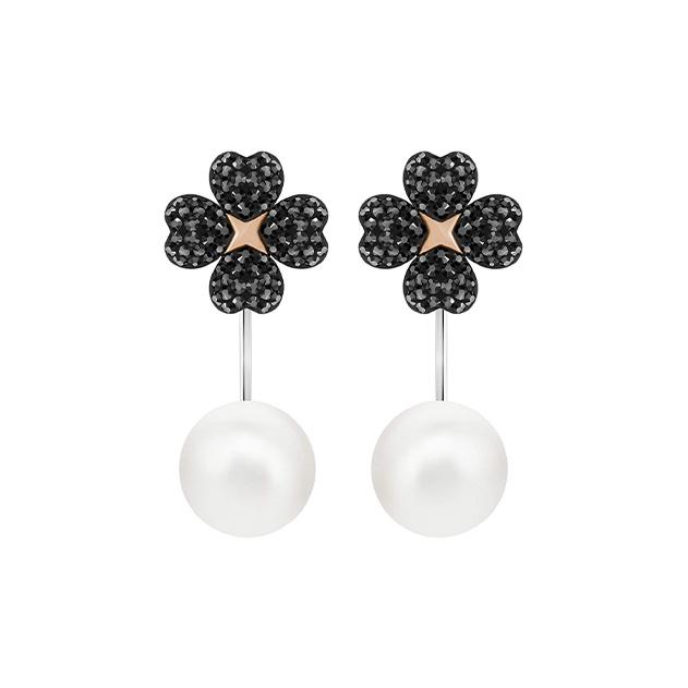 

Swarovski Latisha Clover Pierced Earrings Women earrings Black Mixed-Metal 5389161 Box+Shopping Bag (Random Color)