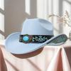 High-quality Woolen Jazz Hat, New Luxury European and American Style Knight Riding Western Cowboy Hat, Trendy for Both Men and Women