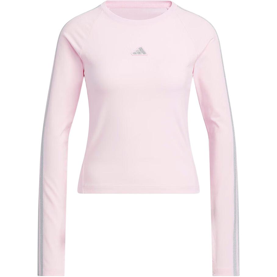 Adidas Three Stripe Crew Neck Long Sleeve T-Shirt Women tops KS0029 S