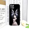 Creative Black Stardust Girl Pattern Phone Case for IPhone 17 16 12 11 14 Plus 13 14 15 Pro Max 12 13 Mini X XSMAX XR Soft Cover