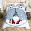 Christmas Gnomes Bedding Set Santa Claus Xmas Comforter Cover Merry Christmas Duvet Cover Set Romantic Candlelight Quilt Cover