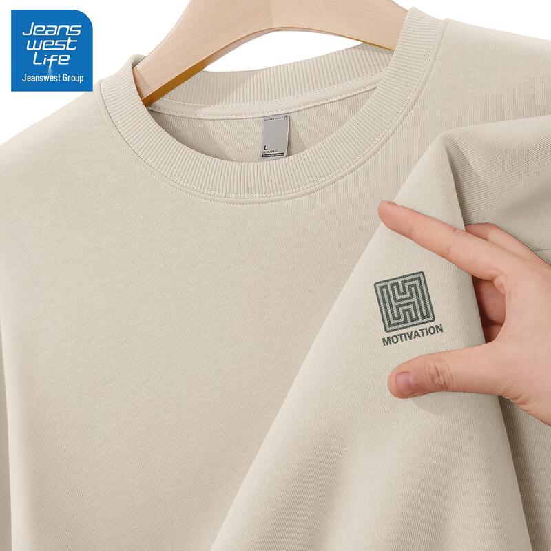 JEANSWEST LIFE Men s Loose Fit Graphic Crewneck Sweatshirt M (170)