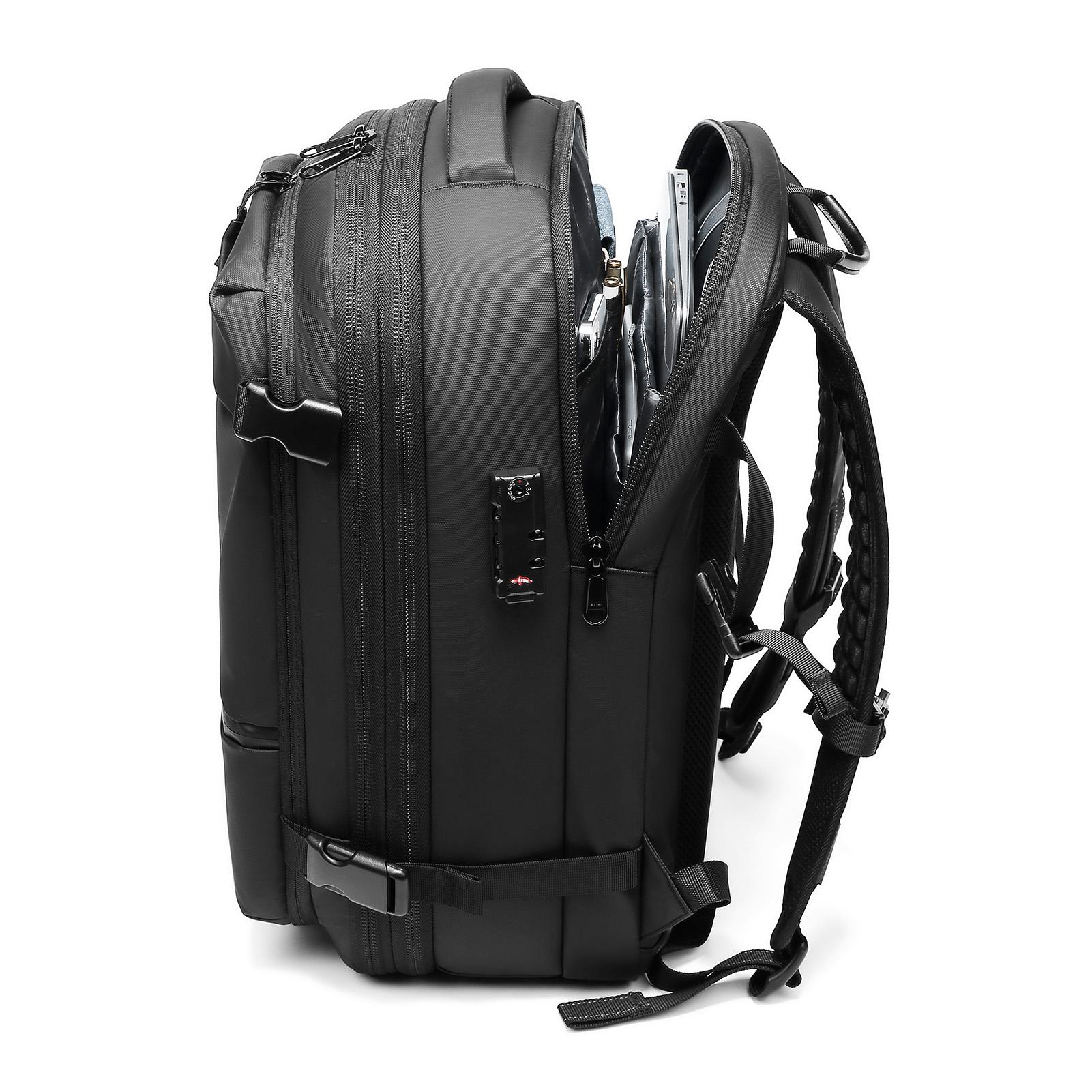 

Вакуумный компрессионный рюкзак 25 л - 60 л расширяемый водонепроницаемый дорожный рюкзак с отделением для 17-дюймового ноутбука для чёрный