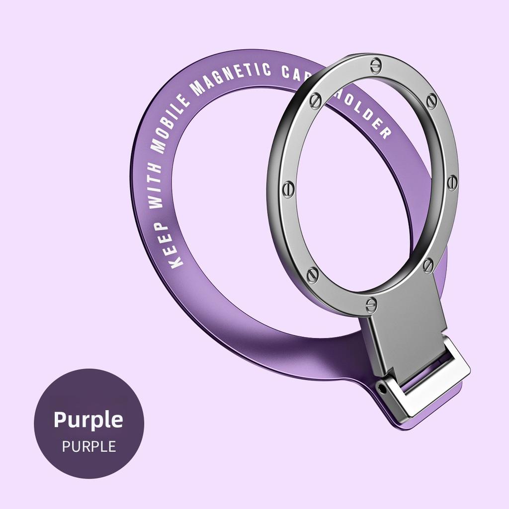 Ultra-thin ring buckle mobile phone holder, mobile phone super-strong paste metal folding bracket, rotating mobile phone support holder