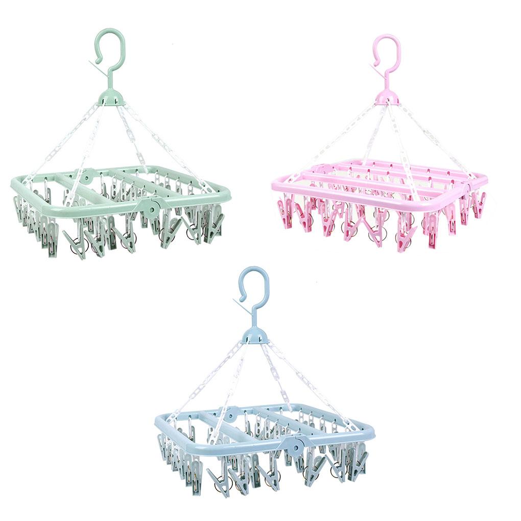 Clothes Hanger Multifunctional Clothing Organizer Racks Plastic Drying Rack Clips Hangers Hanging Tool Organization Holders