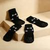 4Pcs Premium Anti-Slip Cozy Dog Socks Anti-Scratch Adjustable Band Noiseless Pet Socks Cotton Anti-dirt Dog Paw Covers Indoor