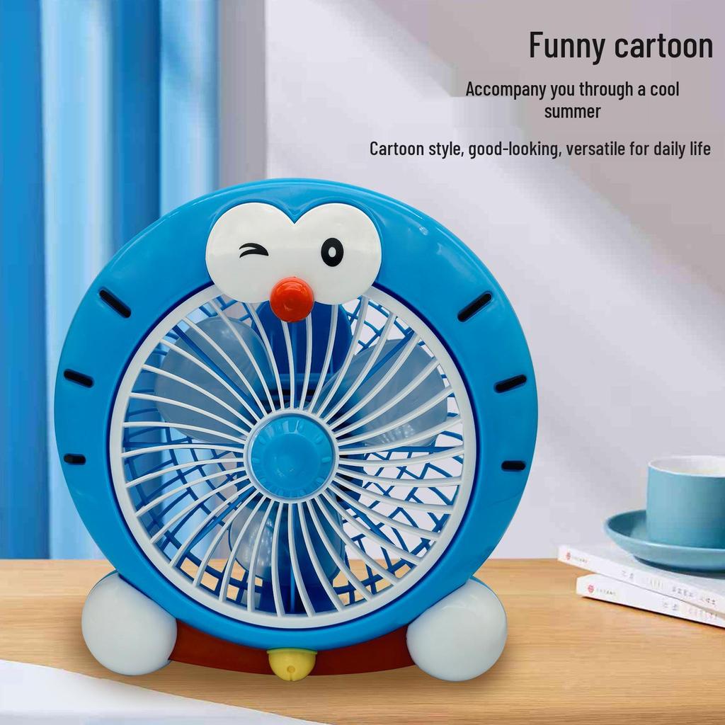 Portable Cartoon Desk Fan for Student Dorms and Offices